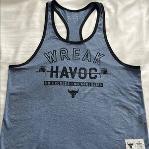 Under Armour Team Rock Blue Athletic Tank Top with Racerback Design